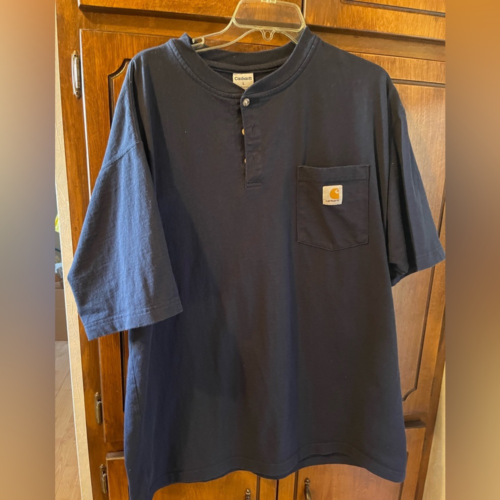 Carhartt Men's Dark Blue Short Sleeve Tshirt